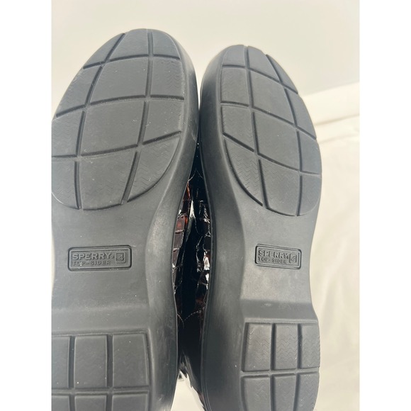 Sperry Top Sider Womens Boots Size 8M Brown Tortoise Shell Patent Leather Boots - Picture 9 of 9